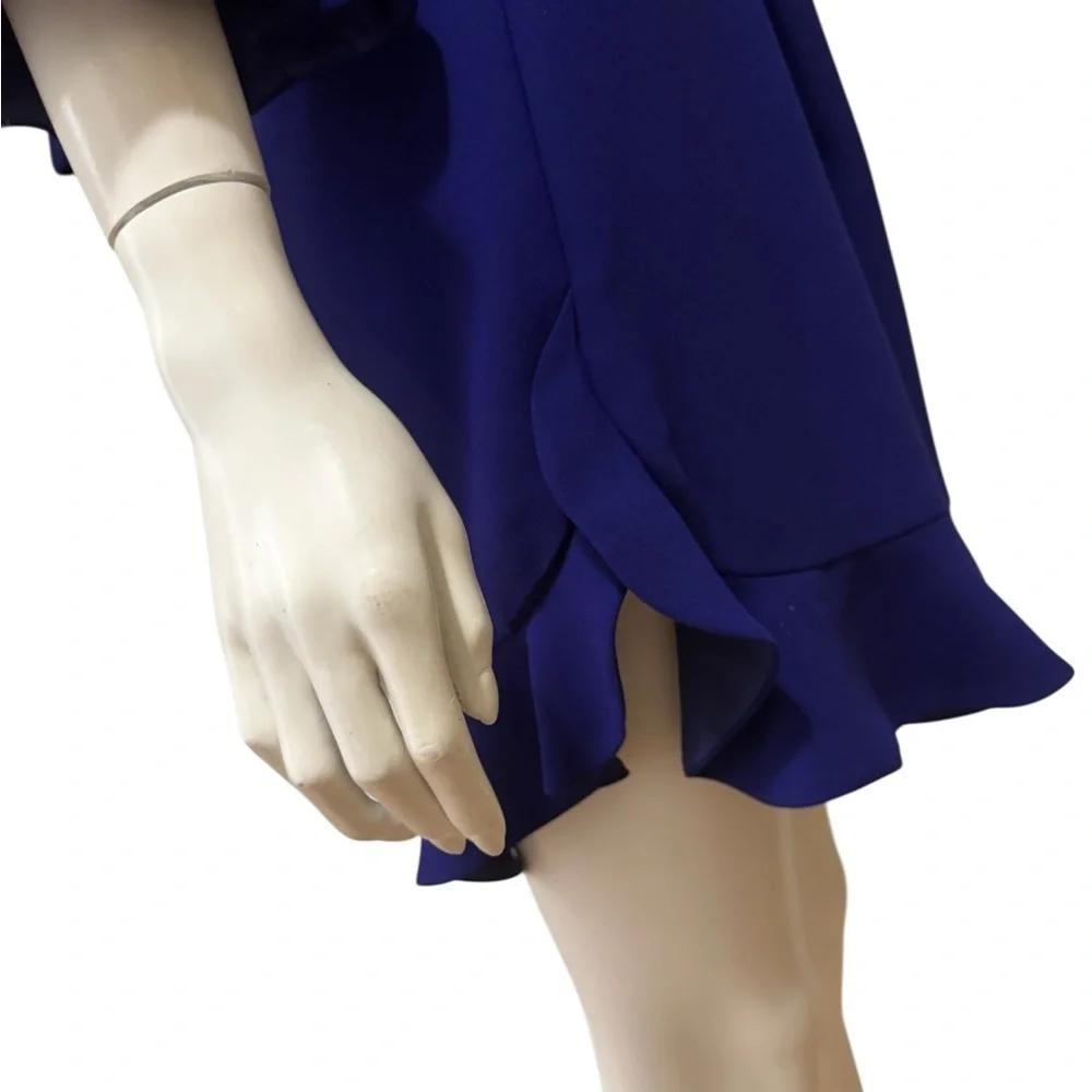 Kate Spade Womens Purple Shift Crepe Dress S 6 Ruffle Bell Sleeve Cocktail. L—10